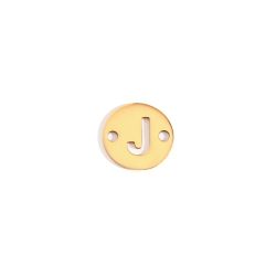 Colgante Entrepieza Acero Dorado Mujer MOA0001DOJ Letra J 8mm