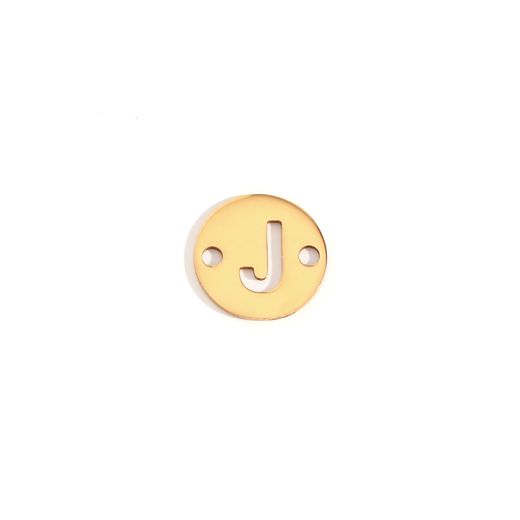 Colgante Entrepieza Acero Dorado Mujer MOA0001DOJ Letra J 8mm