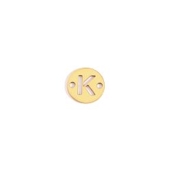 Colgante Entrepieza Acero Dorado Mujer MOA0001DOK Letra K 8mm