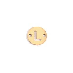 Colgante Entrepieza Acero Dorado Mujer MOA0001DOL Letra L 8mm