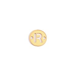 Colgante Entrepieza Acero Dorado Mujer MOA0001DOR Letra R 8mm
