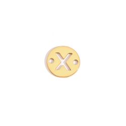 Colgante Entrepieza Acero Dorado Mujer MOA0001DOX Letra X 8mm