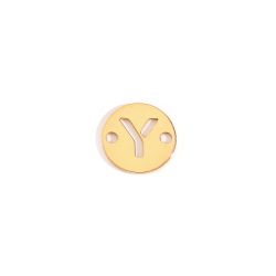 Colgante Entrepieza Acero Dorado Mujer MOA0001DOY Letra Y 8mm