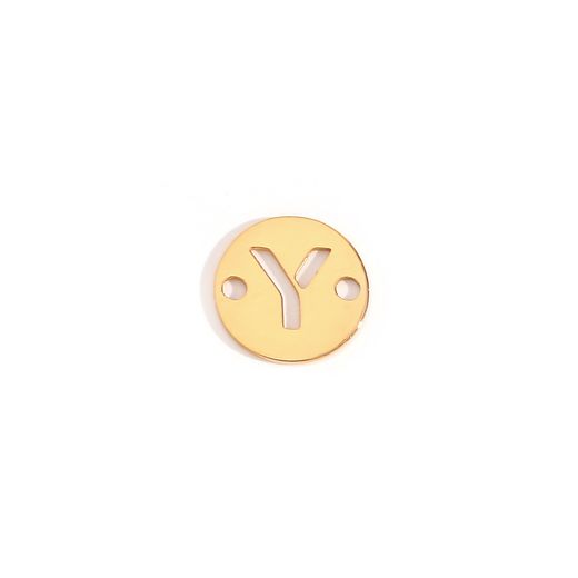 Colgante Entrepieza Acero Dorado Mujer MOA0001DOY Letra Y 8mm