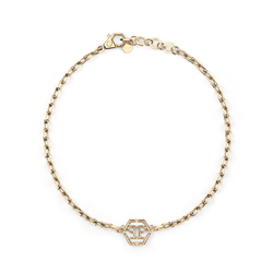 Colgante Acero Dorado Mujer Philipp Plein PJ2AA08NU Hexágono Logo Philipp Plein