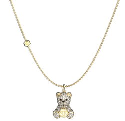 Colgante Acero Dorado Mujer Philipp Plein PJHGA15NU Oso Cristales