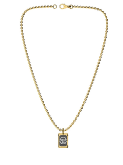 Colgante Acero Dorado Philipp Plein Hombre PJ0AA18NU Plein Tag Logo PP