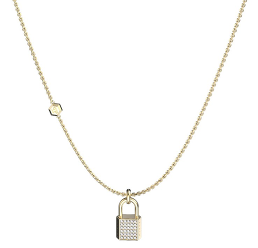 Colgante Acero Dorado Philipp Plein Mujer PJHGA19NU Plein Valentine Candado Cristales