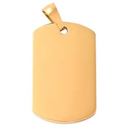 Colgante Acero Dorado SS 29x51mm 022232 Rectangular Grabar