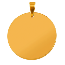 Colgante Acero Dorado SS 35mm 022228 Redondo Grabar