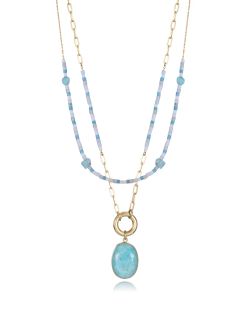 Colgante Acero Dorado Viceroy 14161C01016 Piedras Naturales Multicolor