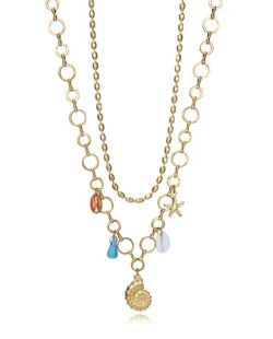 Colgante Acero Dorado Viceroy 14273C01012 Concha Natural-Piedras Sintéticas Multicolor