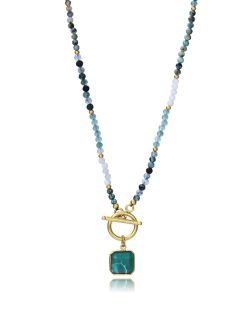 Colgante Acero Dorado Viceroy 14279C01016 Piedras Naturales Verdes