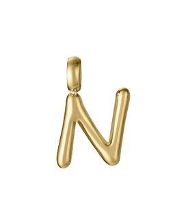 Colgante Acero Dorado Viceroy Mujer 15200M01012N Letra N En Brillo