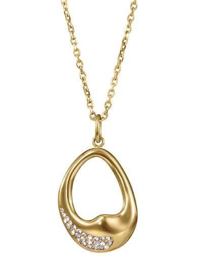 Colgante Acero Dorado Viceroy Mujer 15226C01012 Óvalo Calado C. Circonitas