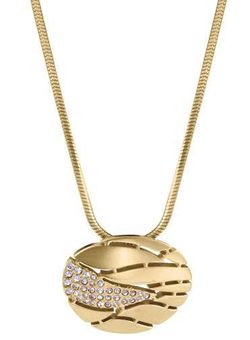 Colgante Acero Dorado Viceroy Mujer 15227C01012 Óvalo Calado C. Circonitas