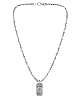 Colgante Acero Hombre Philipp Plein PJ0AA17NU Placa Philipp Plein