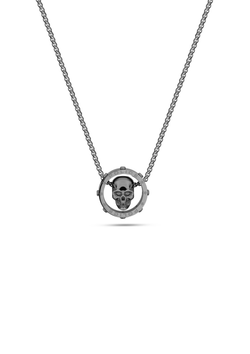 Colgante Acero Ip Gris Police PEAGN2212101 Calavera C. Logo Police