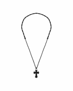 Colgante Acero IP Negro Police PEAGN0004906 Cruz En Brillo