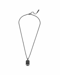 Colgante Acero IP Negro Police PEAGN0035902 Placa En Brillo