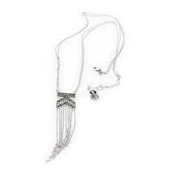 Colgante Acero Karl Lagerfeld Mujer 5448352 K Pavé Fino Cristales Swarovski & Fleco Cadenilla