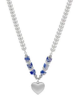 Colgante Acero Marea C02107/AX Corazón Sodalita