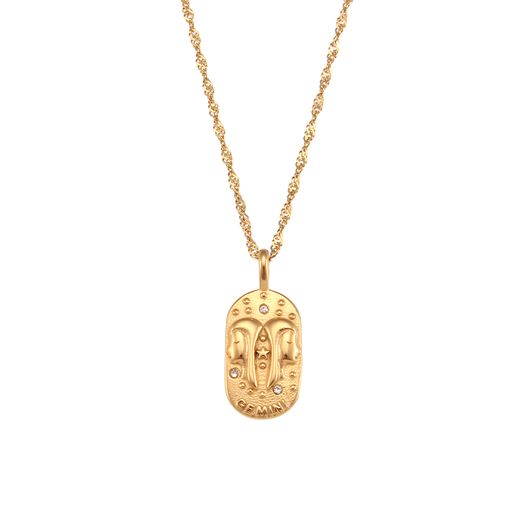 Colgante Acero Mujer CAZ0024DO Zodiaco Géminis