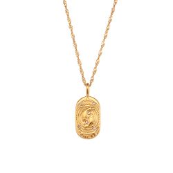 Colgante Acero Mujer CAZ0033DO Zodiaco Piscis