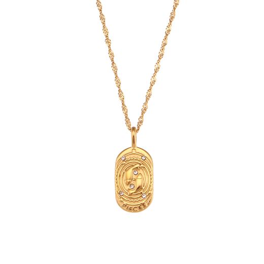 Colgante Acero Mujer CAZ0033DO Zodiaco Piscis
