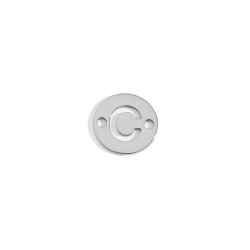 Colgante Entrepieza Acero Mujer MOA0001RHC Letra C 8mm