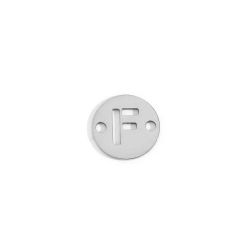 Colgante Entrepieza Acero Mujer MOA0001RHF Letra F 8mm