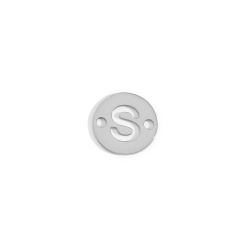 Colgante Entrepieza Acero Mujer MOA0001RHS Letra S 8mm