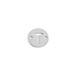Colgante Entrepieza Acero Mujer MOA0001RHT Letra T 8mm