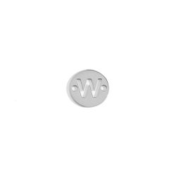 Colgante Entrepieza Acero Mujer MOA0001RHW Letra W 8mm