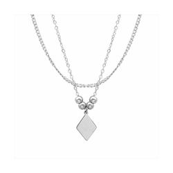 Colgante Acero Mujer N26144 Rombo En Brillo