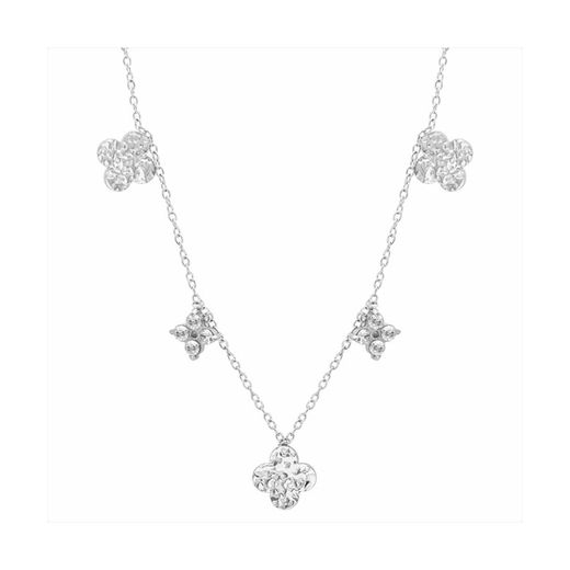 Colgante Acero Mujer N26156 Tréboles Martillados Irregular