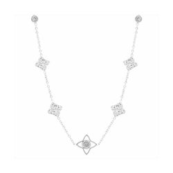 Colgante Acero Mujer N26158 Estrellas En Brillo