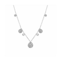 Colgante Acero Mujer N26159 Círculos Martillados Irregular