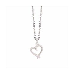 Colgante Acero - Plata Mujer P04529 Corazón C. Circonitas 42cm