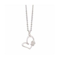 Colgante Acero - Plata Mujer P04627 Corazón C. Circonitas 42cm