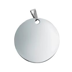 Colgante Acero SS 30mm 022220 Redondo Grabar