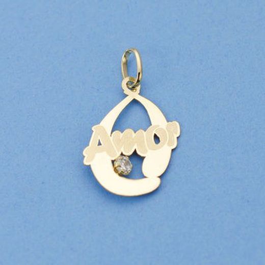 Love Pendant 18kts 17x11mm 16374
