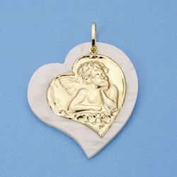 Angelito Nacar Heart Wisiorek 18kt 40x35mm 13842