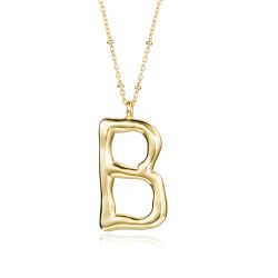 Colgante Bronce Dorada Mujer CO00415BRB Letra B En Brillo
