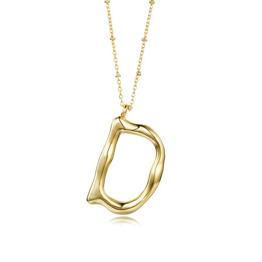 Colgante Bronce Dorada Mujer CO00415BRD Letra D En Brillo