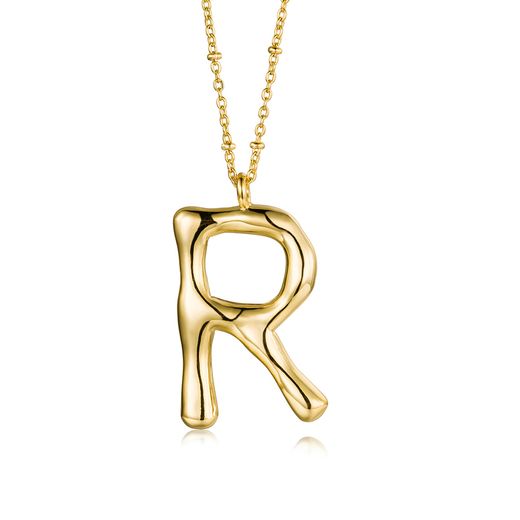 Colgante Bronce Dorada Mujer CO00415BRR Letra R En Brillo