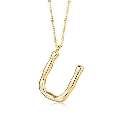 Colgante Bronce Dorada Mujer CO00415BRU Letra U En Brillo