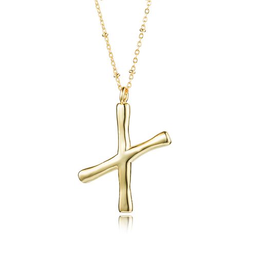 Colgante Bronce Dorada Mujer CO00415BRX Letra X En Brillo