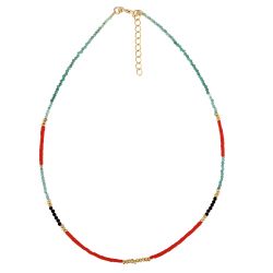 Colgante Bronce Dorado Mujer CBM0001DOCLXX Piedras Minerales Coral