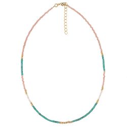 Colgante Bronce Dorado Mujer CBM0001DOORXX Piedras Minerales Ópalo Rosa